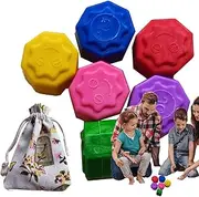Stone Catching Game,Traditional Stone Jack Set | Hand-Eye Coordination, Family Travel Games, Training Toy with Vivid Color for Family, Adults,