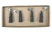 Mr Gecko Table Cloth Weights Lighthouse Beacons Hand Made Cast Iron Set 4