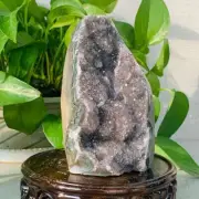 840g Natural Amethyst Geode Mineral Specimen Crystal Quartz Energy Decoration