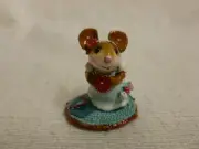 Wee Forest Folk Somebody Loves Me M-386 Blue Valentines Mouse Heart Retired