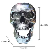 Skull Headlight At The Real Headlight, Universal Motorcycle Skull Lamp, Retro Resin Chrome Skull Headlights Motorcycle Skull Front Head Light Free Shi
