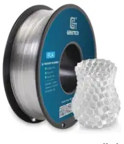 GEEETECH TPU 3D Printer Filament 1.75mm 1KG Spool Flexible Transparent / Opaque