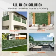 Artificial Green Ivy Privacy Fence 39x198in Faux Hedge Wall Screen For Outdoor