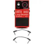 Boss RC-1 Loop Station Looper Pedal with EBS Patch Cables