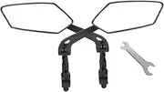 Pegciuho Bicycle Mirrors for Handlebars, Rotary Glass Lens, Accessories of, Adjustable Bicycle Mirrors for Scooters