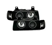 set CCFL ANGEL EYES headlights for BMW 3 E36 coupe cabrio front lamp black VP477