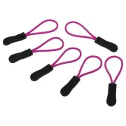 Zipper Pulls Replacement 30pc Extension Cord Handle Tag Extender Black Rose Red