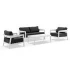 NEW Bronte 2+1+1 Outdoor Aluminium Lounge Setting With Coffee Table