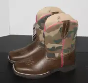 NWT Women's Ariat Anthem Shortie Myra - Brn Bomber/Casual Camo Shaft -Sq Toe 10