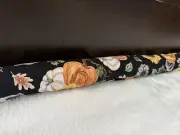 Door snake draft stopper Halloween Fall Pumpkins fabric