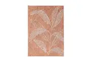 Rayell 50x70cm Premium Edition Wall Artwork Canvas Art Leaf Stencil Clay Orange