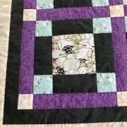 Sheep Patchwork Quilt handmade lap size 39" X 48" cotton LQ-106