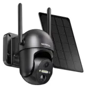Solar Security Cameras Wireless Outdoor, 2K 360° View Battery Powered Outdoor...