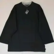 IZOD Sleepwear Men's Black Long Sleeve Ringer Sleep Tee Sz 2XL (ZE)