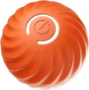Self Moving Toy for Dogs Rechargeable and Interactive Play Safe to Play Plastic Electric Dog Ball with LED Lights, 220V, Orange