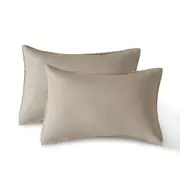 CleverPolly - Vintage Washed Microfibre Standard Pillowcases (Set of 2) - Linen