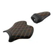 Black+Orange Driver & Passenger Pillion Seat Fit For Yamaha YZF R6 2017-2022 18
