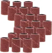 OSOLADY 100Pcs Grinding Head Polisher Sanding Ring for Nail Drill Essential Supplies for Manicure Durable Corundum Material Suitable for Natural and Artificial Nails Red