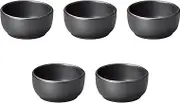 Set of 5, Black Bibimbap (Mini) 5.4 x 2.6 inches (13.7 x 6.7 cm) | Bibimbap Pot, Banko Ware, Direct Fire, Setomonohonpo