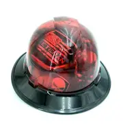 Bad Ass Wide Brim Hard Hat Hydro dipped in black brim Candy Red American Veteran