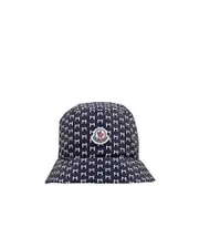Moncler Logo Patch Bucket Hat Black