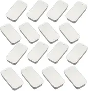 16pcs Silver Small Slide Top Tin Lip Balm Tins with Lids Rectangular Metal Tins Containers for Lip Balm Candies Jewelry Crafts Storage Kit Pills Storage Kit