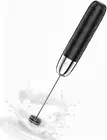 Maestri House Rechargeable Milk Frother, Handheld Electric Black and Silver
