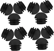 KALLORY 30pcs Furniture Protective Cover Chairs Tube Closure Caps Pipe End Caps Pipe End Shields Furniture End Cap Plastic Tube Stopper Plug Tube End Plugs Tube End Wraps Black or