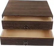 CALLARON Vintage Wooden Storage Bin Multi-layer Drawer Organizers Stackable Box for Office and Home