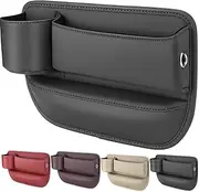 Cup Holder Gap Bag-car Seat Gap Filler,Car Leather Cup Holder Gap Bag, Car Seat Storage Box, Car Seat Storage Box with Water Cup Holder (Black, for Driver's Seat) (Color : Black, Size : for pa