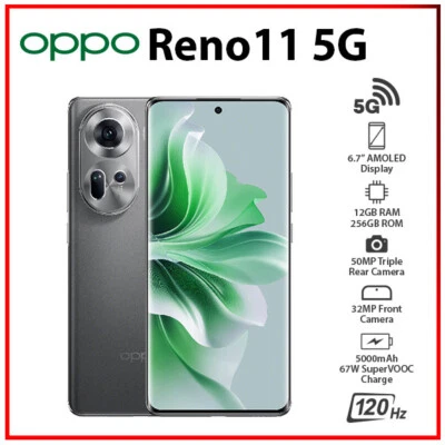 NEW OPPO Reno11 5G 12GB+256GB GREY GLOBAL Ver. Dual SIM Android Cell Phone