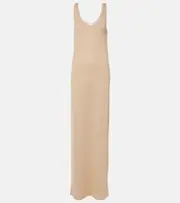 [Saint Laurent] Saint Laurent Lamé maxi dress UK 12 gold
