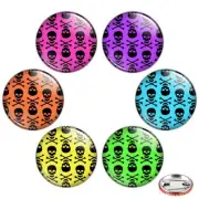 Skull & Crossbones 1.25" Pinback Button BADGE SET #2 Novelty Pins 32 mm