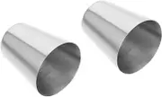 GARVALON 2pcs Teapot Spout Dust Cover Protectors Teapot with Infuser Padded Cover Kettle Spout Dust Strainer Tea Cup Drink Saucer Spot Cup Sleeves Lids Tea Kettle Pot Silver Stainless Steel