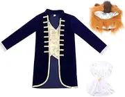 Dressy Daisy Beast Prince Charming Costume Set with Hood and Jabot for Kids Boys Halloween Birthday Party Dress Up Size 6-10