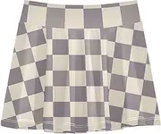 [FRODOTGV] Gray Checkerboard Athletic Skirt Girls with Shorts Performance Skorts for Little Girl Cheer Skirt