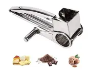Grinder for Manual Cheese,Parmesan Grater,Stainless Steel Drum Grater for Food,Kitchen,Rotary Tool,