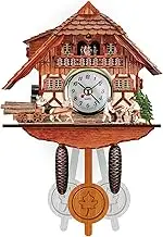 Nordic Cuckoo Clock Wall Clock Creative Wooden Clock DIY cus Living Room Wall Hanging pop 007 Multicolor One Size