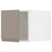 METOD top cabinet, white/Upplöv matt dark beige, 40x60x40 cm