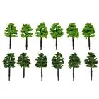 Vividly Handcrafted Trees in Dark & Light Green for N OO Gauge Layouts