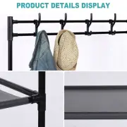 Entryway Coat Rack 4 Tier Coat and Shoe Rack 2 in 1 Design Coat Rack Easy BlLPy