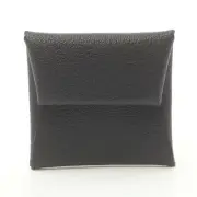 Hermes Bastia Coin Case Wallet Chevre Chevre Women's Black [Used]