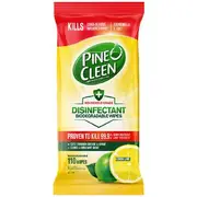 Pine O Cleen Disinfectant Surface Wipes Lemon Lime 110 Pack