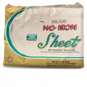 Vtg K-Mart No Iron Permanent Press White Full Flat Sheet Fits 54 X 75 Mattress