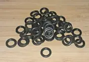 Yesteryear Reproduction 12mm O/D Hard Black Plastic Tyres Fits Various Models
