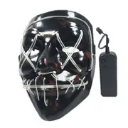 Scary Halloween Mask LED Light Up Mask for Festival Cosplay Halloween Costume White light