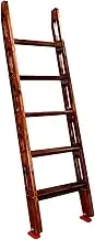 Bunk Bed Ladder - 4 Step/5 Step Bunk Bed Ladder, Wooden Loft Bed Ladder with Hook Brackets and Non-Slip Feet, Easy to Assemble (Size : 150cm(59in))
