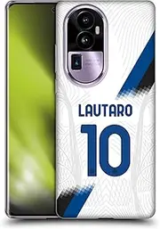 Head Case Designs Officially Licensed Inter Milan Lautaro Martnez 2023/24 Players Away Kit Soft Gel Case Compatible with Oppo Reno10 Pro+