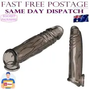 Penis Extender Sex Toy Cock Sleeve Clear Black Extension Ring For Men Couples