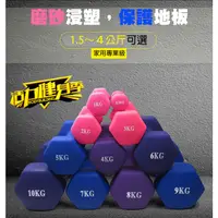 在飛比找蝦皮購物優惠-磨砂浸塑啞鈴  啞鈴  1.5kg~4kg 輕量女用啞鈴  